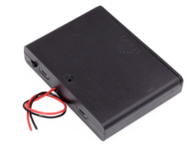 Porta-pilhas para 6 pilhas AA com tampa e interruptor liga/desliga - Imagem 1