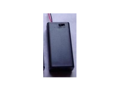 Caixa porta-pilhas para 2 pilhas AA com tampa e interruptor liga/desliga - Imagem 1