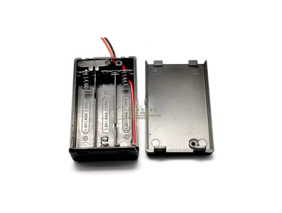 Porta pilhas 3x AAA com tampa e interruptor liga/desliga - Imagem 1