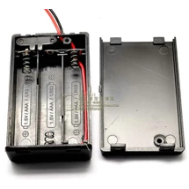 Porta pilhas 3x AAA com tampa e interruptor liga/desliga