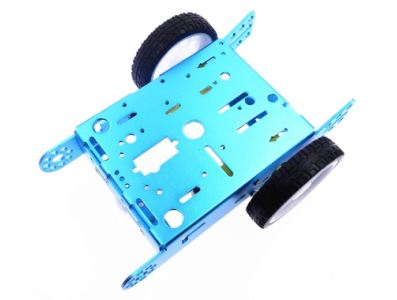 Kit chassi DIY para carro rob&ocirc; inteligente 2WD em alum&iacute;nio azul - Imagem 1