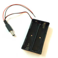 Caixa para 2 baterias 18650 com 4 fios DC sem tampa