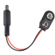 Clip para bateria 9V Tipo I com conector de trava e cabo 15 cm preto e vermelho - Thumb - 1