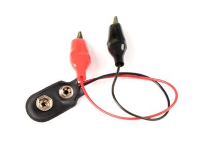 Conector tipo I para bateria 9V com clipes jacar&eacute; - Imagem 1