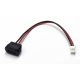Soquete de carregador Type-C 2 pinos PH2.0 100 mm Preto - Thumb - 1