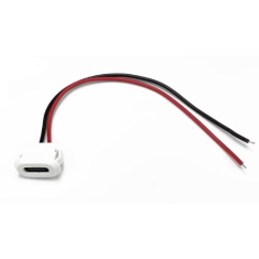 Soquete USB Type-C 2 pinos 100 mm branco
