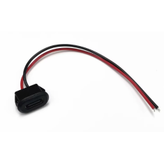 Soquete de carregador Type-C 2 pinos 100 mm preto