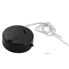Suporte preto para 2 baterias bot&atilde;o CR2032 com fio e interruptor de alavanca