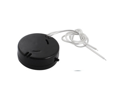Suporte preto para 2 baterias bot&atilde;o CR2032 com fio e interruptor de alavanca - Imagem 1