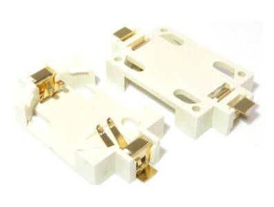 Suporte para Bateria Bot&atilde;o CR2032 Branco BS-6 - Imagem 1