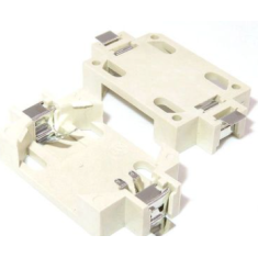 Suporte adesivo branco para bateria bot&atilde;o CR2032 BS-6