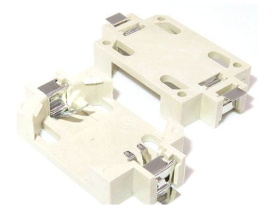 Suporte adesivo branco para bateria bot&atilde;o CR2032 BS-6 - Imagem 1