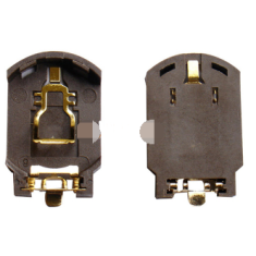Suporte adesivo para bateria bot&atilde;o CR2032-BS-8 marrom