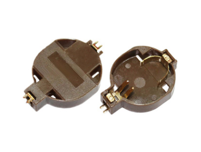 Porta-bateria patch para bateria bot&atilde;o CR2032, marrom, modelo CR2032-BS-10 - Imagem 1