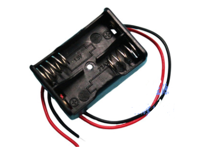 Caixa porta pilhas 23A 12V 2 se&ccedil;&otilde;es com cabo, sem tampa - Imagem 1