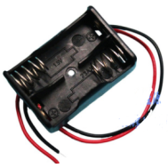 Caixa porta pilhas 23A 12V 2 se&ccedil;&otilde;es com cabo, sem tampa