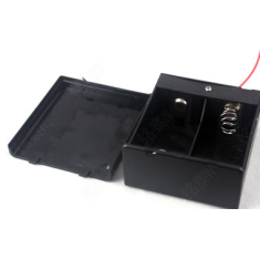 Porta-pilhas para 2 LR20 (D) com tampa e interruptor