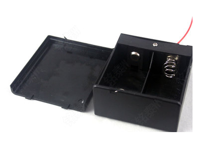 Porta-pilhas para 2 LR20 (D) com tampa e interruptor - Imagem 1