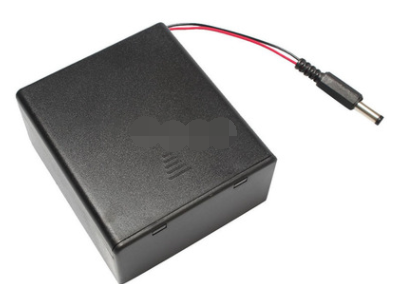 Porta pilhas para 2 LR20 com tampa, interruptor e conector DC - Imagem 1