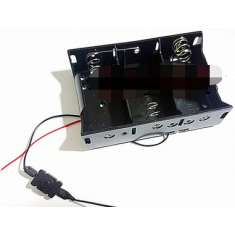 Porta-pilhas para 3 LR20 com interruptor sem tampa