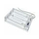 Porta pilhas transparente 3 x AA com cabo, interruptor e tampa - Thumb - 1