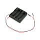 Porta pilhas 4 x AA com conector Dupont f&ecirc;mea, sem tampa - Thumb - 1
