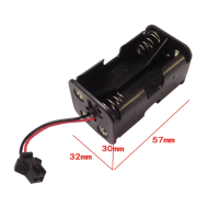 Porta-pilhas para 4 pilhas AA com plug SM macho sem tampa