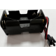 Caixa porta-pilhas 4x AA com conector SM f&ecirc;mea sem tampa - Thumb - 1