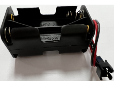 Caixa porta-pilhas 4x AA com conector SM f&ecirc;mea sem tampa - Imagem 1