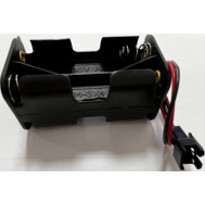 Caixa porta-pilhas 4x AA com conector SM f&ecirc;mea sem tampa