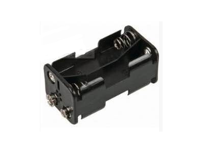 Porta-pilhas para 4x AA com conector para bateria 9V, sem tampa - Imagem 1
