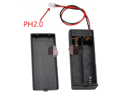 Porta-pilhas 2x AAA com conector PH2.0, interruptor e tampa - Imagem 1