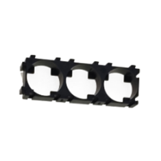 Porta-baterias para 3 x 18650 com di&acirc;metro de furo 18,2 mm