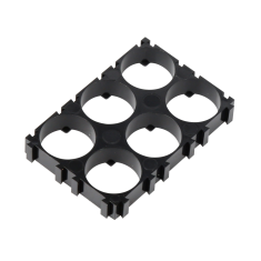 Suporte para 6 baterias 18650 (2x3) com di&acirc;metro de furo 18,5 mm