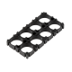 Suporte para 8 baterias 18650, configura&ccedil;&atilde;o 2 x 4, furo de 18,5 mm - Thumb - 1