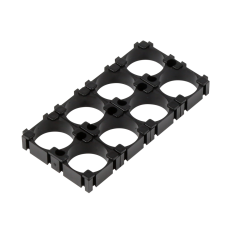 Suporte para 8 baterias 18650, configura&ccedil;&atilde;o 2 x 4, furo de 18,5 mm