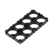 Suporte para 8 baterias 18650, configura&ccedil;&atilde;o 2 x 4, furo de 18,5 mm