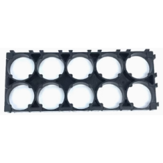 Suporte 2x5 para baterias 18650 com di&acirc;metro do furo 18,5 mm