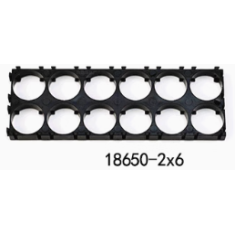 Porta de baterias 2x6 para 18650 com di&acirc;metro do furo 18,5 mm