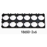 Porta de baterias 2x6 para 18650 com di&acirc;metro do furo 18,5 mm