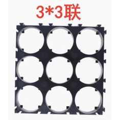 Porta-baterias 3x3 para 18650 com di&acirc;metro do furo de 18,5 mm