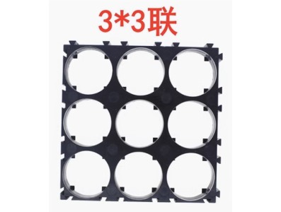 Porta-baterias 3x3 para 18650 com di&acirc;metro do furo de 18,5 mm - Imagem 1