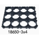 Suporte para 12 baterias 18650 em configura&ccedil;&atilde;o 3x4 com di&acirc;metro de furo de 18,5 mm - Thumb - 1
