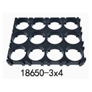 Suporte para 12 baterias 18650 em configura&ccedil;&atilde;o 3x4 com di&acirc;metro de furo de 18,5 mm