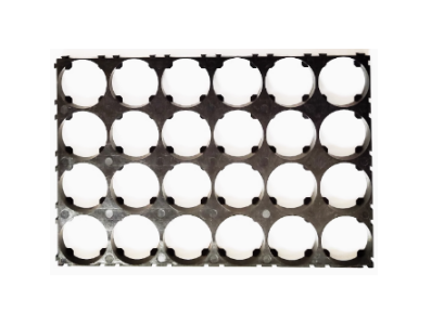 Suporte 4 x 6 para c&eacute;lulas 18650 com di&acirc;metro de furo 18,5 mm - Imagem 1