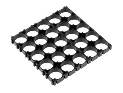 Suporte 5x5 para baterias 18650 com di&acirc;metro de furo 18,5 mm - Imagem 1