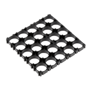 Suporte 5x5 para baterias 18650 com di&acirc;metro de furo 18,5 mm