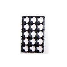 Suporte 3x5 para baterias 18650 &agrave; prova de fogo com furo &Oslash; 18,4 mm