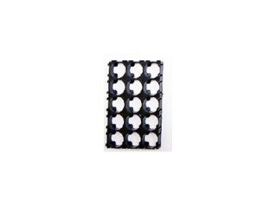 Suporte 3x5 para baterias 18650 &agrave; prova de fogo com furo &Oslash; 18,4 mm - Imagem 1