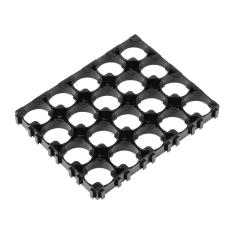 Suporte &agrave; prova de fogo para 4x5 baterias 18650 com di&acirc;metro do furo 18,4 mm
